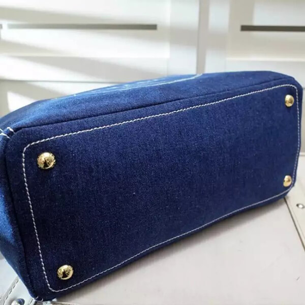 プラダ カナパ コピー DENIM ロゴプリントキャンバストートバッグ DENIM BN2069 AJ6 157